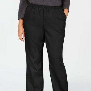 Karen Scott Black Straight Leg Pants 1X Short